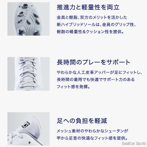 野球 スパイク アシックス ネオコネクト 白ス...の詳細画像3