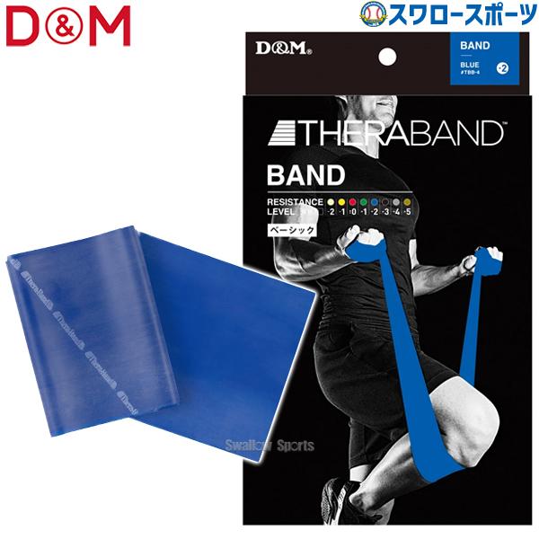 野球 D＆M THERABAND セラバンド ブリスターパック 2m 強度レベル+2 ブルー エクサ...