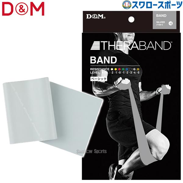 野球 D＆M THERABAND セラバンド ブリスターパック 2m 強度レベル+4 シルバー エク...