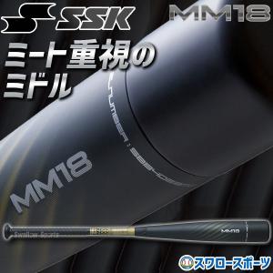 野球 バット 軟式 SSK MM18 ミドル エスエスケイ 710g平均 軟式一般 複合バット ミドルバランス SBB4023MD 野球部 軟式 野球用品 スワロースポーツ｜swallow4860jp