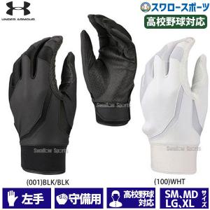 野球 アンダーアーマー UA 野球 手袋 ベースボール ステルス L 守備用 片手用 高校野球対応 ヒートギア アンダー グローブ 1354256｜swallow4860jp