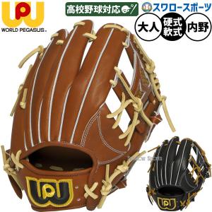 ワールドペガサス ネイビー×縫い糸レッド 野球 軟式グラブ
