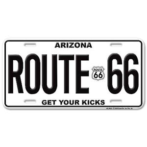 RT 66 （ルート 66） アルミニウム サイン RT.66  LICENSE PLATE ＜ARIZONA＞ SLR663｜swam