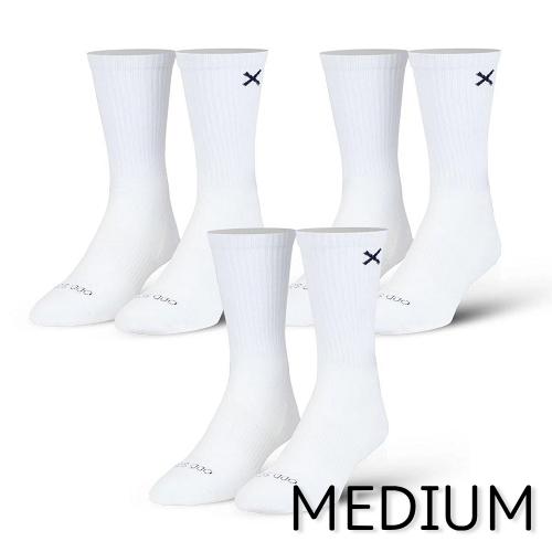 クルー ソックス MEDIUM FEET BASIX 3 PACK（3足 セット）CREW WHIT...