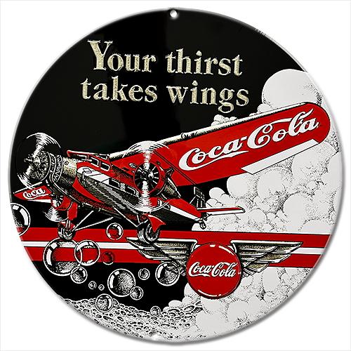 ダイカット エンボス ティン サイン Coke Tri Motor CC-DE-AR2180341