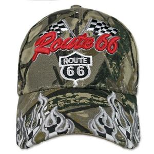 RT 66 （ルート 66） キャップ ROAD RACING FLAGS カモ 66-AW-CP009CAMO｜swam