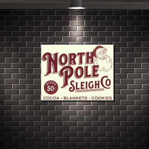 ティン サイン Sleigh Ride MS9304