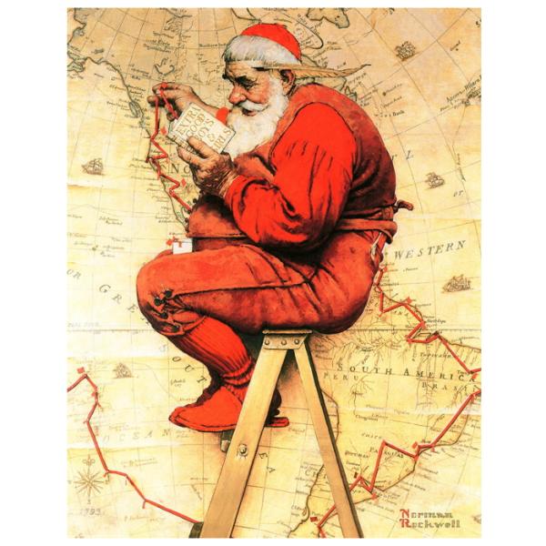 ティン サイン Rockwell Santa MS9311