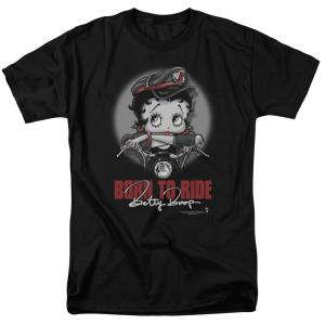 Tシャツ ブラック アダルト サイズ ベティー ブープ Betty Boop BORN TO RIDE 242｜swam