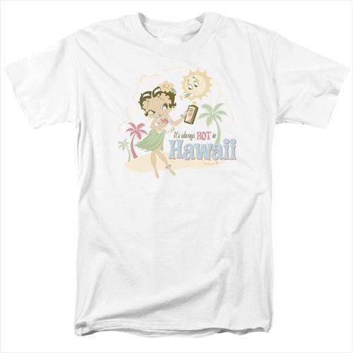 Tシャツ ホワイト アダルト サイズ ベティー ブープ Betty Boop HOT IN HAWA...