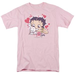 Tシャツ ピンク アダルト サイズ ベティー ブープ Betty Boop Puppy Love 752｜swam