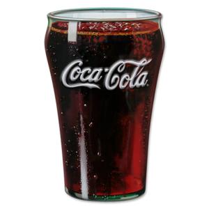 Coke （コカ・コーラ） エンボス ティン サイン Coke Glass Die Cut 2180191｜swam