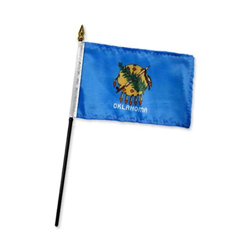 4x6 inch スティック フラッグ OKLAHOMA F-DF-OKLAHOMA