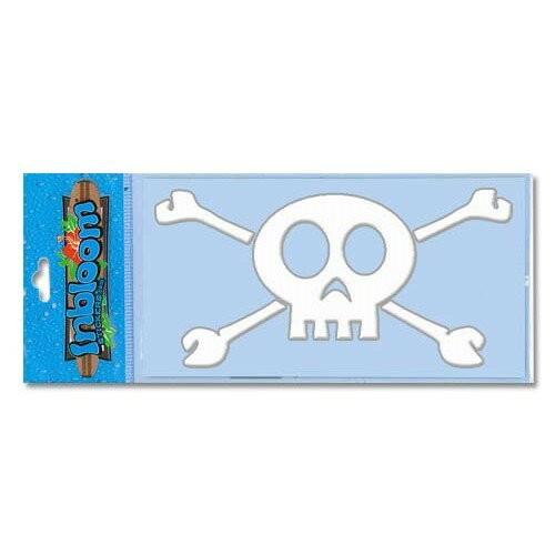 3-D カットアウト ステッカー Mサイズ スカル＆ボーン #705