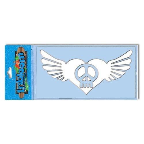 3-D カットアウト ステッカー Mサイズ ピース スカル #724