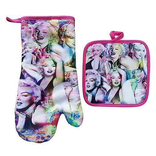 マリリン・モンロー オーブン ミトン ＆ ポット ホルダー セット Color Collage MM...