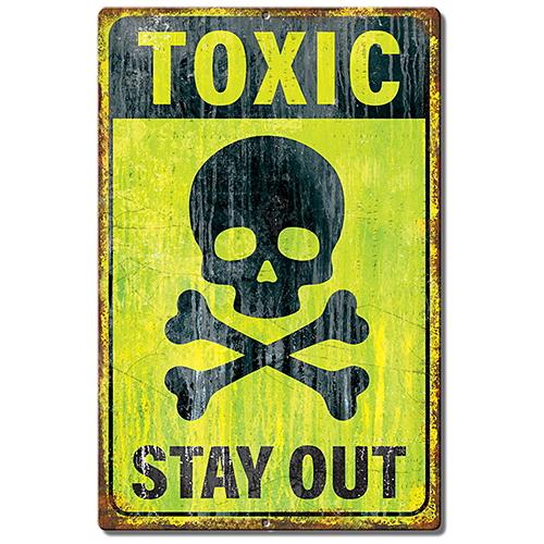 アルミニウム サイン  Toxic Stay Out DE-MS7100