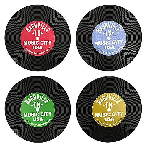 ラバー コースター 4枚セット Nashville Record N6816