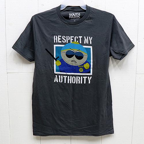 Tシャツ SOUTH PARK RESPECT MY AUTHORITY チャコール