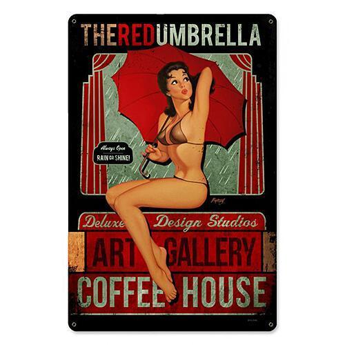 スティール サイン （スチール サイン） Red Umbrella Coffee BVL-046