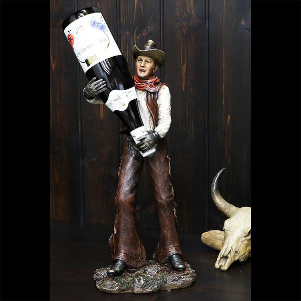 ウエスタン フィギュア ＆ インテリア カウボーイ スタチュー ワインホルダー RA3851