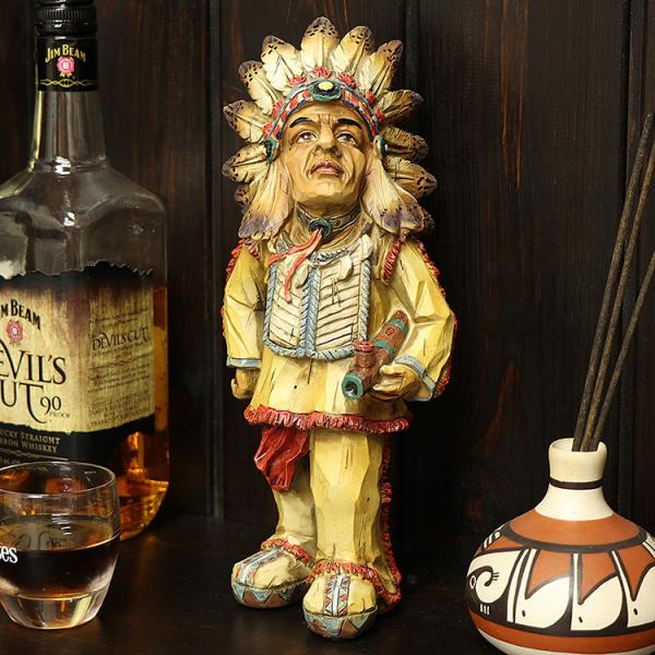 ウエスタン フィギュア ＆ インテリア インディアン ウッド ルック フィギュア RT-RA5959