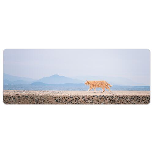 ＜カウンター マット＞　藍島（あいのしま）の猫」テーブルマット　バーマット　SAKEマットと同素材　...