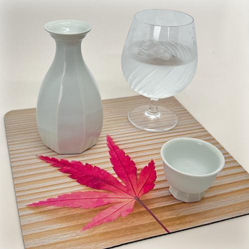 【SAKEマット】　紅葉　｜酒器・ボトル対応 吸水マット　酒マット