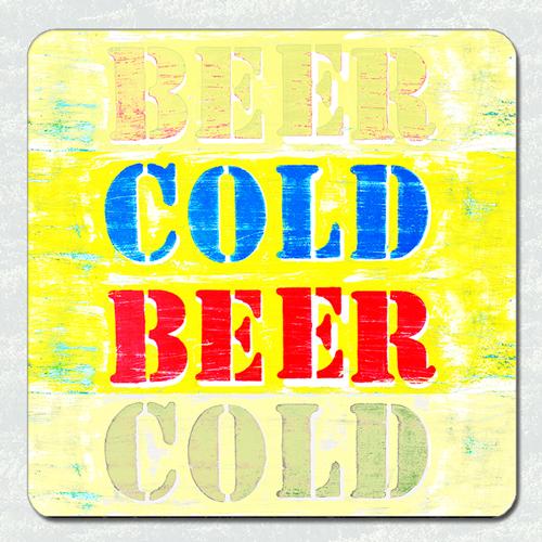 ＜SAKEマット＞　コールド ビア　｜グラス・ボトル対応 吸水マット　酒マット