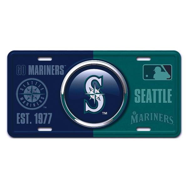アルミニウム サイン LICENSE PLATE SEATTLE MARINERS BULLSEYE...