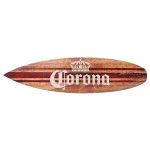 ウッド サーフボード ウォール サイン Licensed Corona Brown CA374144｜swam