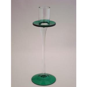 英国ヴィンテェージ アールデコスタイル　ガラス キャンドルホルダー　未使用品｜swan-antiques