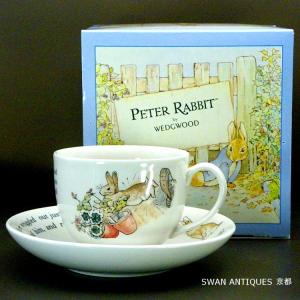 ウェッジウッド Wedgwood ピーターラビット 英国製 カップ＆ソーサー 箱付き｜swan-antiques