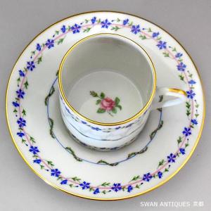 リモージュ Limoges レイノー  フランス  La Petite Rose キャビネット デミタス カップ＆ソーサー｜swan-antiques