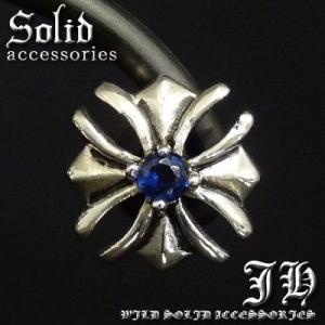 ステン製で最安777円 １個売り フレアクロス煌きGlass青煌きGlass ステンレスピアス スタ...