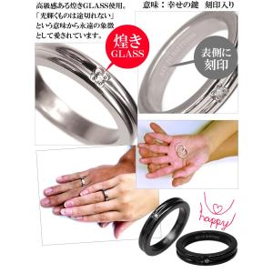 指輪 ステンレス ペア 煌きGLASS ペアリ...の詳細画像1