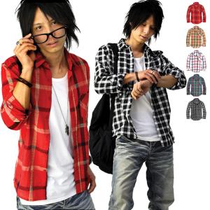 チェックシャツ メンズ 長袖シャツ チェック柄 シャツ ネル...