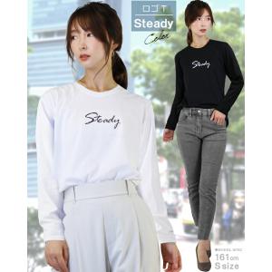 ロゴtシャツ レディース カットソー tシャツ...の詳細画像3