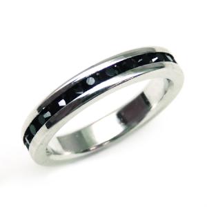 輝くブラックの煌きカットGlass かわいいピンキーリング 高級プラチナRG加工 パーティー 結婚式 プレゼントにも kor300 おしゃれ