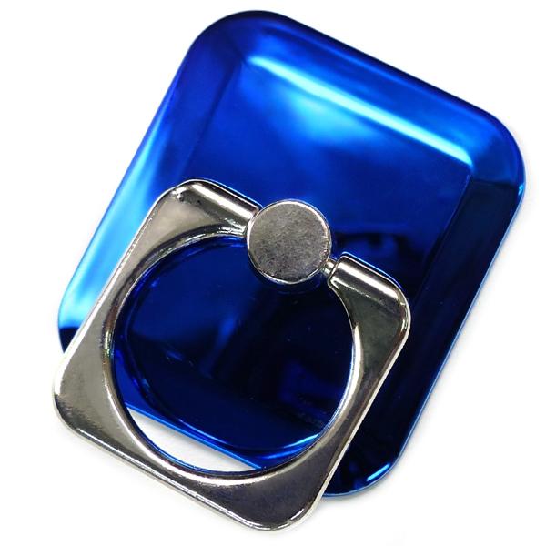 在庫限り スマホリング おしゃれ シンプル 青 ブルー シルバー cr バンカーリング かわいい お...