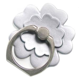 在庫限り スマホリング おしゃれ 花 シンプル シルバー cr バンカーリング かわいい おすすめ スマートフォン sma38