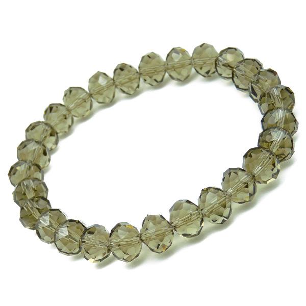 超大玉スモーク 多面煌きGlassカット 最速装着ブレスレット 在庫限り おしゃれ ten45