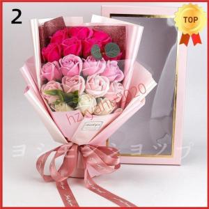 ソープフラワー花束花弁ブーケギフト石鹸のお花soapflowerボックス薔薇ローズプレゼントお祝い2022年花母の日バレンタインデー卒業式