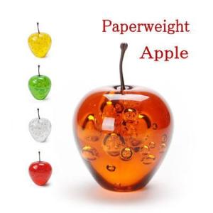 アップル apple ペーパーウェイト レッド RED りんご 置物 インテリア  リンゴ 気泡 ア...