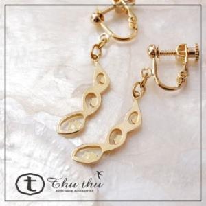 ずんだまめねこ イヤリング ずんだまめの種がネコのアクセサリー thuthu appetizing ...