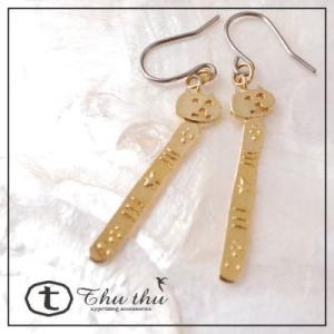 ねこけし 長 ピアス ねこがこけしになりました。 thuthu appetizing accesso...