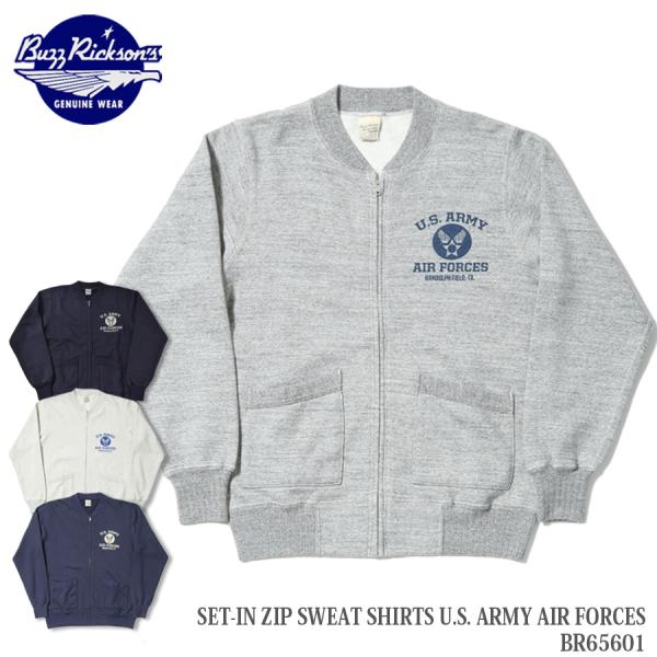 Buzz Rickson's SET-IN ZIP SWEAT SHIRTS U.S. ARMY A...