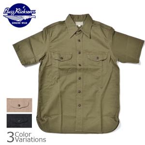 Buzz Rickson's（バズリクソンズ） HERRING BONE TWILL MILITARY WORK SHIRT へリンボーン ミリタリー ワーク シャツ BR38401｜swat