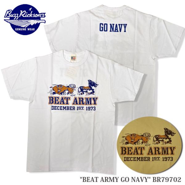 Buzz Rickson's "BEAT ARMY,GO NAVY" T-SHIRT BR79702...