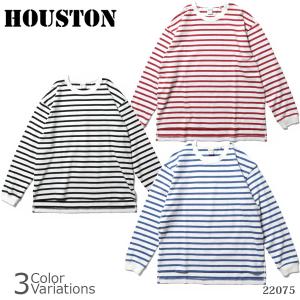 HOUSTON（ヒューストン） BORDER LONG SLEEVE TEE ボーダー長袖Tシャツ 22075｜swat